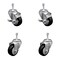 Service Caster 3 Inch Black Polyurethane Wheel Swivel 10mm Threaded Stem Caster Brake, 2PK SCC-TS20S314-PPUB-BLK-TLB-M1015-2-S2 - alternate 1